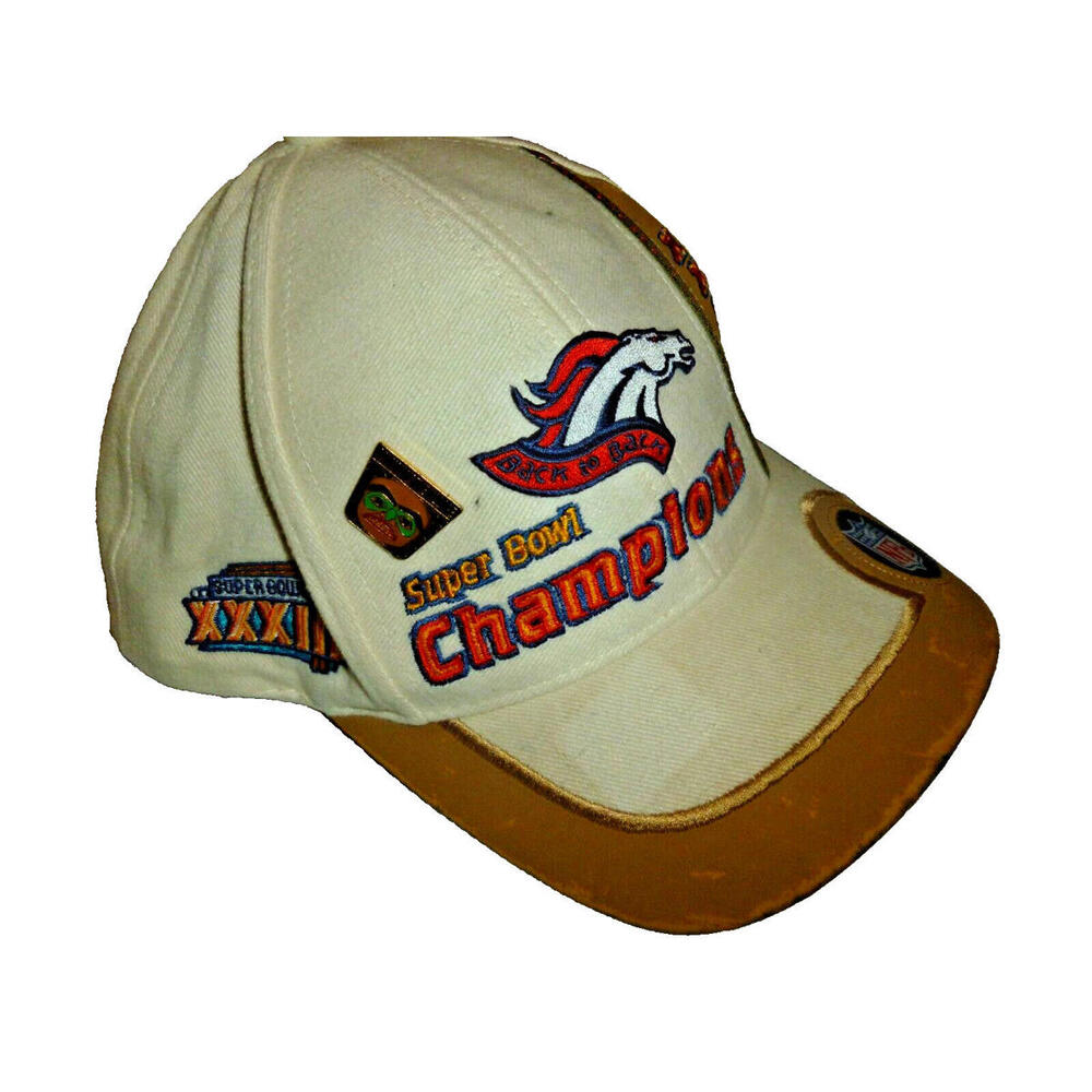 Vintage Denver Broncos Super Bowl XXXIII 33 Champions‎ Strapback Hat NFL 1999